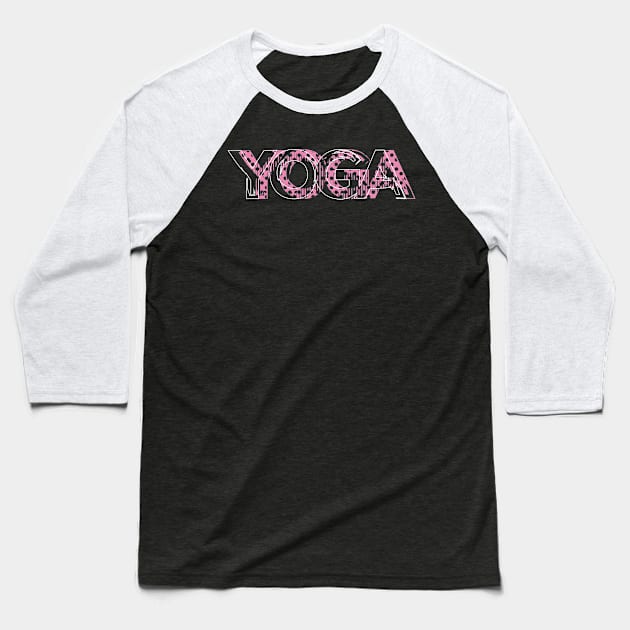 Yoga Design Creative Typographic Style Baseball T-Shirt by jazzworldquest